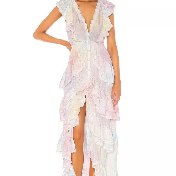 LoveShackFancy  India Dress in Rainbow Tie-Dye 🌈 🦄✨️ 6 - Picture 10 of 13